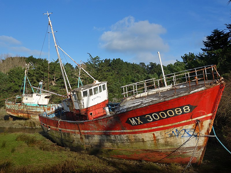 File:Epaves de navires de pêche - Anse du Diben - Plougasnou en 2015 - 01.jpg