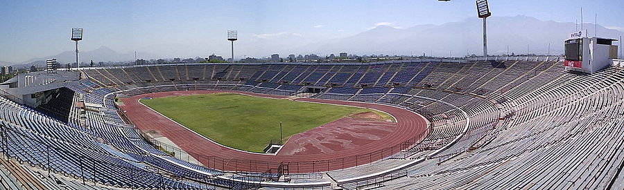 Panoramic view of the Chilean National Stadium