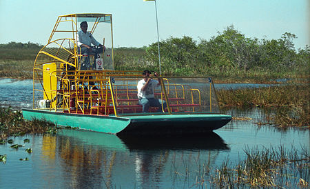 English: The airboat