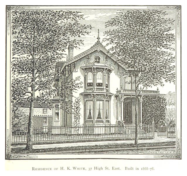File:FARMER(1884) Detroit, p497 RESIDENCE OF H.K. WHITE, 37 HIGH ST. EAST. BUILT IN 1868-78.jpg