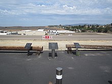 View across runway/taxiway at Fallbrook Community Airpark FallbrookAir Park1.jpg