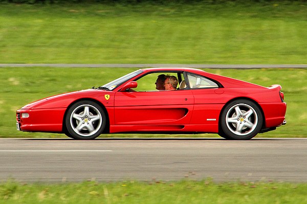 The side profile of the Ferrari F355