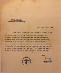 File sent to Olgiate Olona's city hall from the firm who had the duty to build Marnate's bunker File for the construction of Marnate's bunker.jpg
