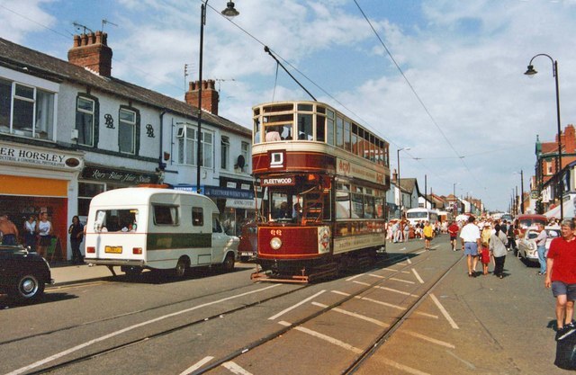 Lord Street in 1997 during the Fleetwood Transport Festival
