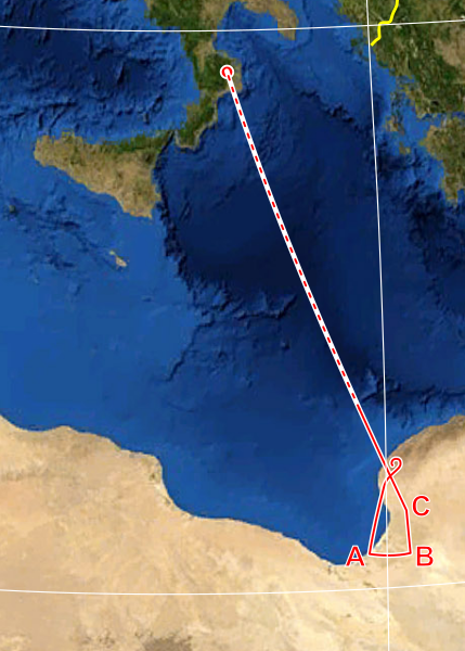 File:Flight path of the Libyan MiG-23 crashed on the Sila Mountains.svg