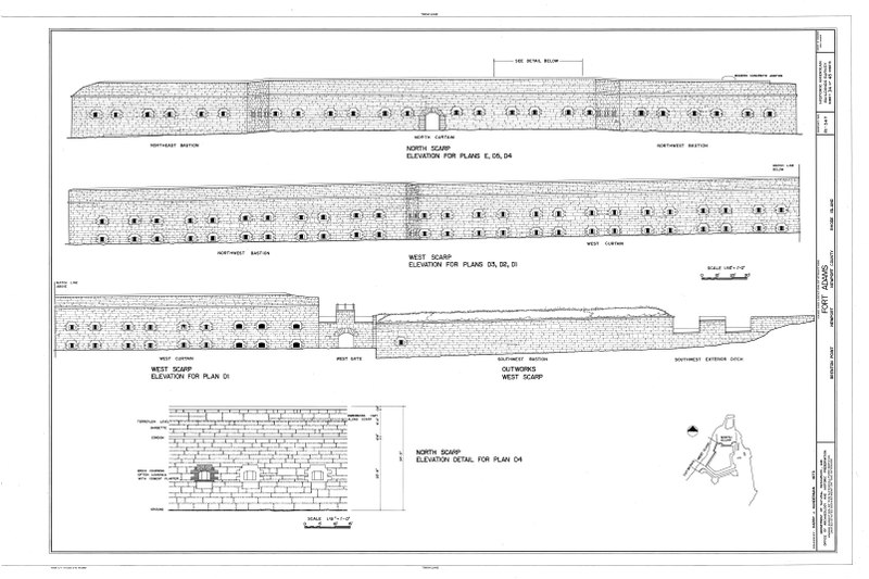 File:Fort Adams, Newport Neck, Newport, Newport County, RI HABS RI,3-NEWP,54- (sheet 34 of 45).tif