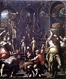 Литейная мастерская. 1572. Холст, масло. Студиоло Франческо I. Палаццо Веккьо, Флоренция