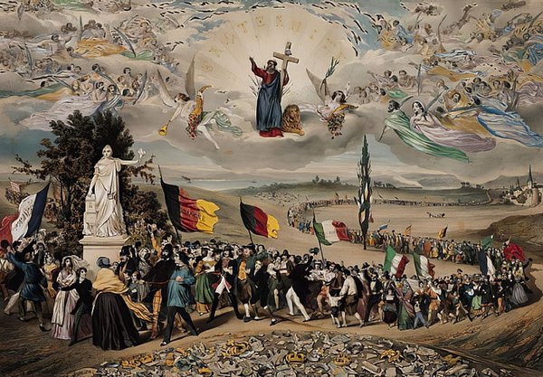 The Dream of Worldwide Democratic and Social Republics – The Pact Between Nations, a print prepared by Frédéric Sorrieu, 1848