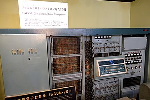 A Fujitsu FACOM 201 parametron computer in the Science Museum of the Tokyo University of Science Fujitsu FACOM 201 Parametron Computer - Ridai Museum of Modern Science, Tokyo - DSC07668.JPG