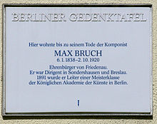 Berliner Gedenktafel am Wohnhaus in Berlin-Friedenau, Albestraße 3
