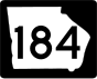 Znacznik trasy stanu 184