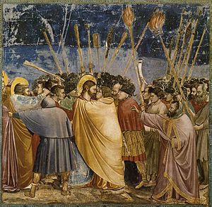 Giotto di Bondone - No. 31 Scenes from the Life of Christ - 15. The Arrest of Christ (Kiss of Judas) - WGA09216.jpg