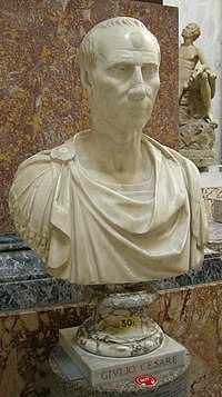 Bustul lui Iulius Cezar de la muzeul Vaticanului