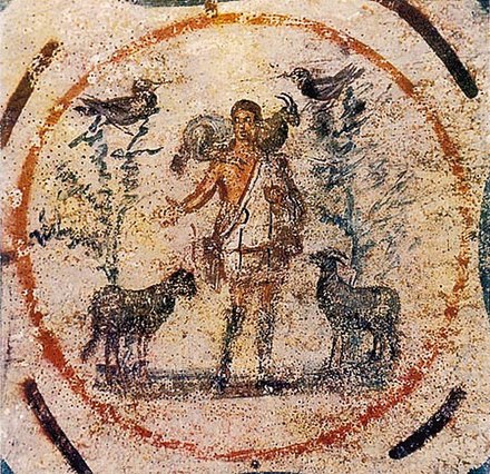 Good Shepherd from the Catacomb of Priscilla, 250–300