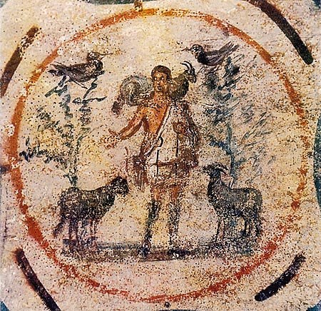 Good Shepherd from the Catacomb of Priscilla, 250–300