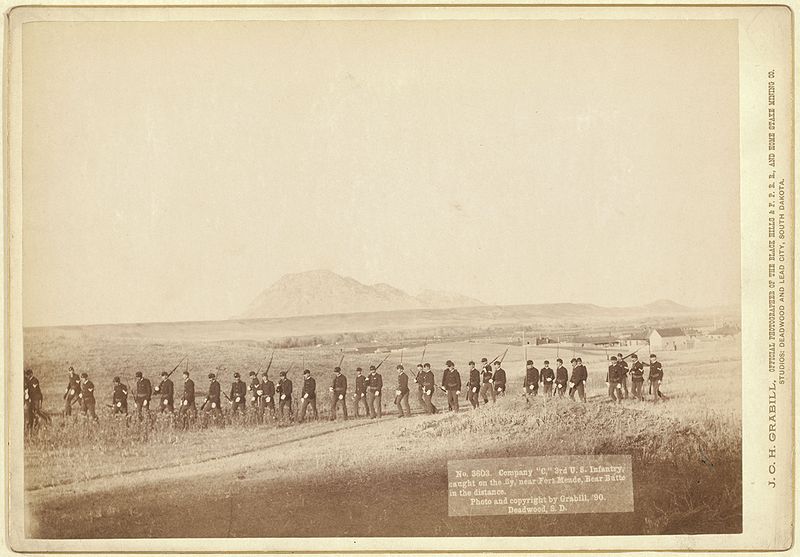 File:Grabill - Company C, 3rd U.S. Infantry, caught on the fly, near Fort Meade.jpg