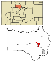 Location of Granby in Grand County, Colorado.