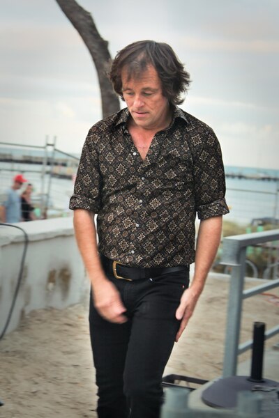 Guitarist and singer-songwriter Shepherd backstage at Hotel Rottnest, April 2012