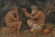 Faune et adolescent, Hans Thoma (1887)