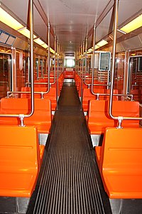 Interior of a M100 carriage after its first refurbishment