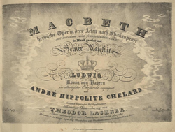 Hippolyte Chelard - Macbeth - titlepage of the piano reduction - Munich 1828.png