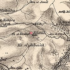 Serie de mapas históricos para el área de Al-Qastal, Jerusalén (década de 1870) .jpg