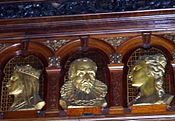 Carvings by Hitch of literary characters located in 2 Temple Place, Embankment, London