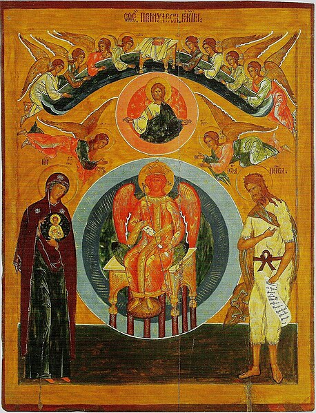 Icon of Divine Wisdom София Премудрость Божия) from St George Church in Vologda (16th century)