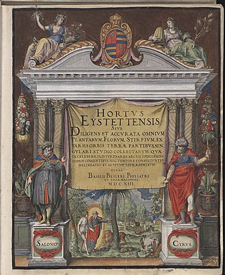 <i>Hortus Eystettensis</i> 1613 book describing garden of Bishop of Eichstatt