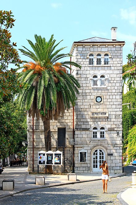 The Hotel Aurora, which is housed in the former Herceg Novi Train Station