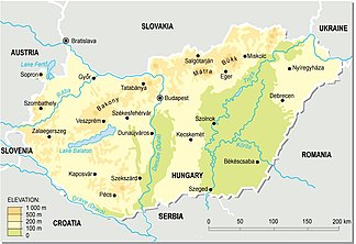 Placering af Bükk i det nordlige Ungarn mellem Eger og Miskolc