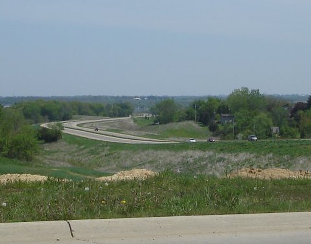 A section of Iowa Highway 32 north of the intersection with John F. Kennedy Road.