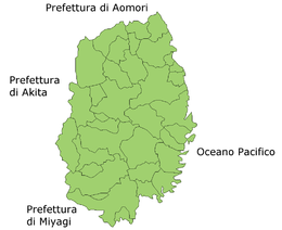 Prefettura di Iwate – Mappa