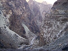 Mountain pass on the Kabul–Jalalabad Road, Afghanistan.