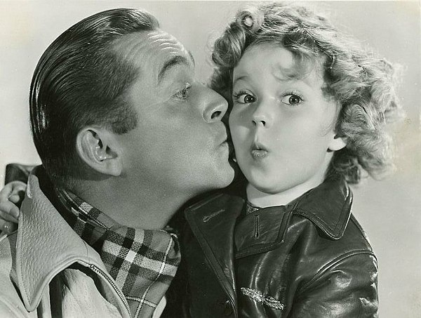 Shirley Temple with James Dunn in Bright Eyes (1934)