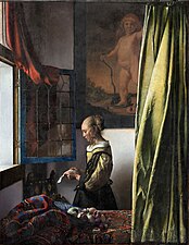 La Liseuse à la fenêtre, v.1657 Vermeer