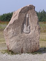 Memorial a Jimi Hendrix, em Fehmarn, Schleswig-Holstein, na Alemanha.