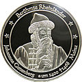 Współczesny medal (Rheintaler) z wizerunkiem drukarza