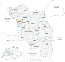 Locatie van Wangenried