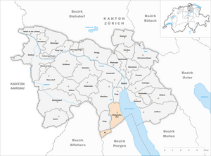 Die Gemeinde innerhalb des Bezirks Zürich vor der Fusion 1893