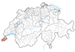 Lage des Kantons Genf