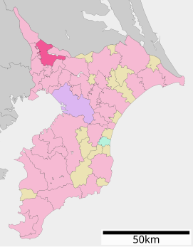 Lokasi Kashiwa di Prefektur Chiba