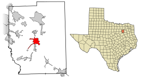 Kaufman County Texas Incorporated Areas Kaufman highlighted.svg