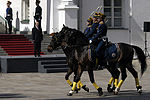 Beriden ceremonitrupp från Presidentens regemente.