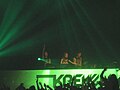 American electronic dance music group Krewella, the Congress Theater, Chicago, Illinois, 2012.