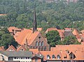 Lüneburg, Hospital zum Heiligen Geist : Schulbau der Heiligengeistschule (19. Jh.) mit Dachreiter von 1490, vom Wasserturm aus gesehen