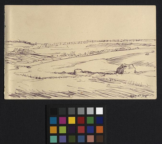 File:Landscape sketch near Wisques Art.IWMART15179152.jpg