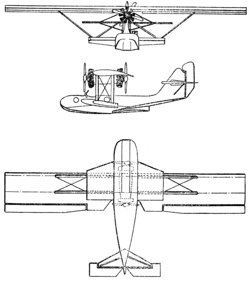 Latécoère 21 3-view Les Ailes November 11, 1926