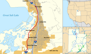 Legacy Parkway state highway in Davis County in Utah, United States