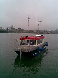 Bateau d'étude hydrographique Niveau-A du HCU à Wedel (Photo : Böder)